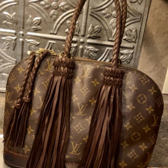 Louis Vuitton Alma PM - Western Style Revamp with Braided Handles and Fringe - Picture 8 of 10